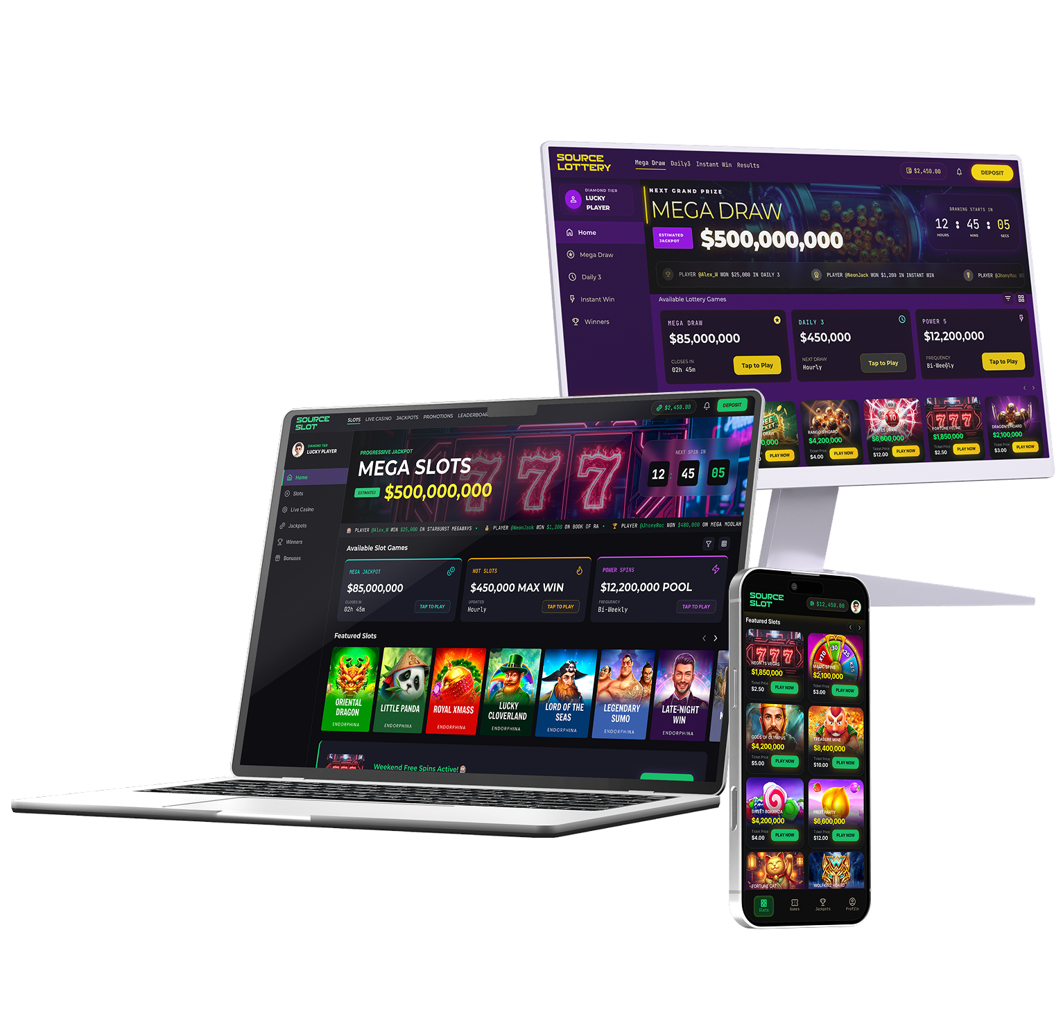 Lottery Platform Mockup